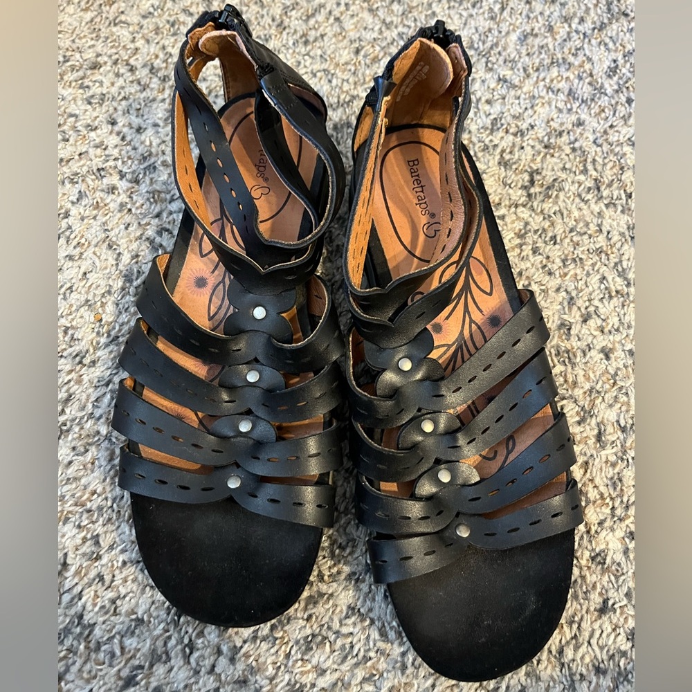 BareTraps Black Kaiser Sandals